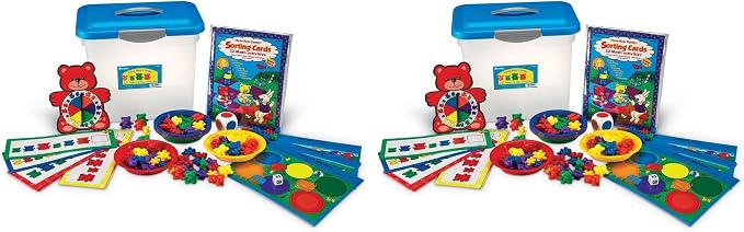 Learning Resources Three Bear Family Sort, Pattern & Play Activity Set, Homeschool Accessory, Counting & Sorting, Color Sorting and Recognition (Pack of 2) by LearningResources