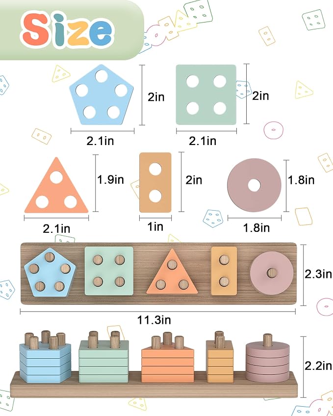 Montessori Sensory Toys for 1 2 Year Old Boy Girl Gifts, Puzzle for Toddler - Image 6
