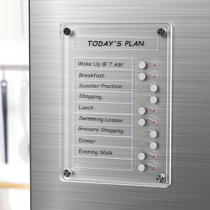 NiHome Chore Chart for Kids & Adults, Magnetic to Do List Board w/Stand by NiHome