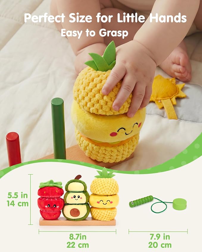 hahaland Montessori Toys for 1 Year Old Girl Boy, Stacking Rings Baby Toy - Image 8