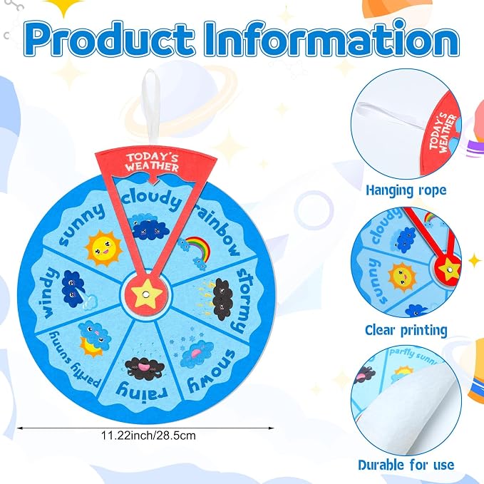 Marspark Weather Wheel, Educational and Learning Activities for Kids - Image 2