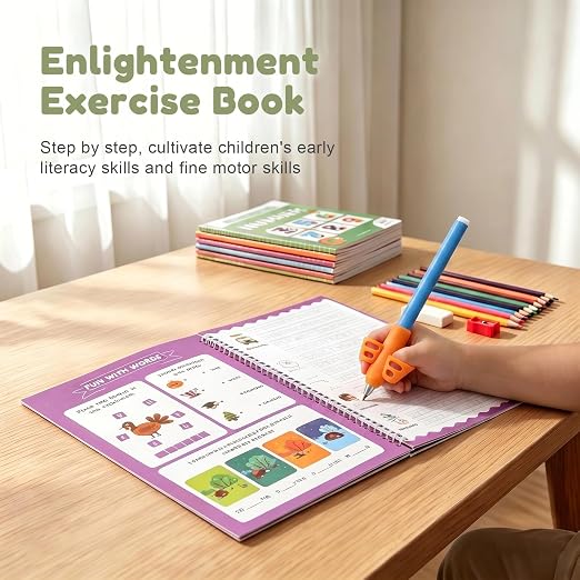 Ddaowanx Magic Grooved Writing Practice for Kids Ages 3-8,Kindergarten Book - Image 5