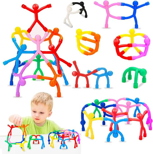 48pcs Magnetic People Figures for Kids 3-8 Travel STEM Fidget Toy by RingWeedingBearerGifts