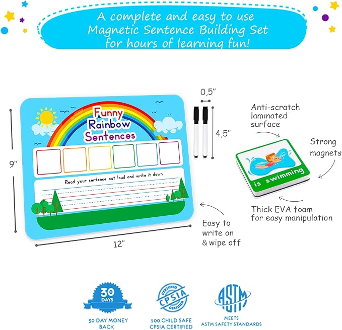 110 PCS Sentence Building Kit for Kids, Speech Speak Spell – Simply Magic - Image 5