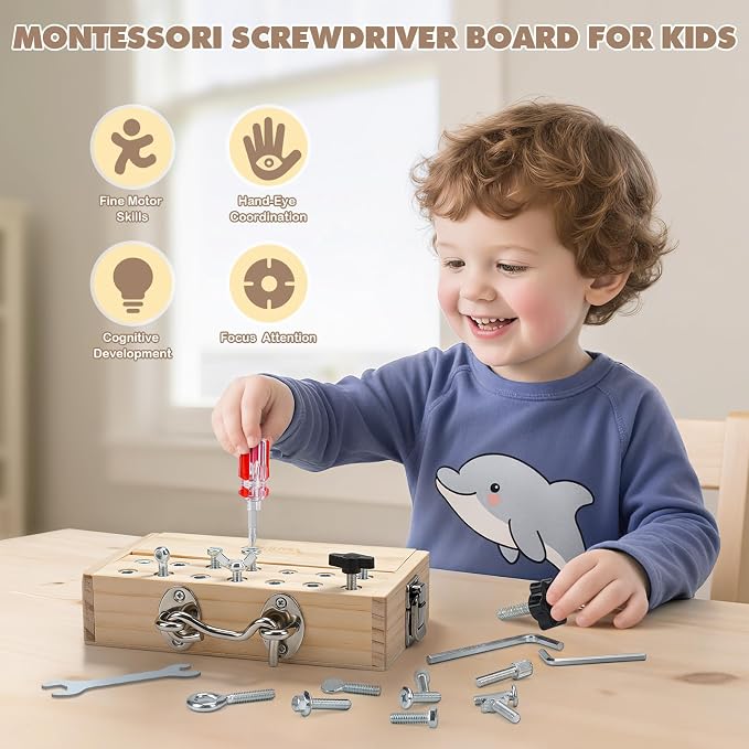 Vanplay Montessori Busy Board Toys for 3 4 5 Year Olds Boy Birthday Gifts - Image 2