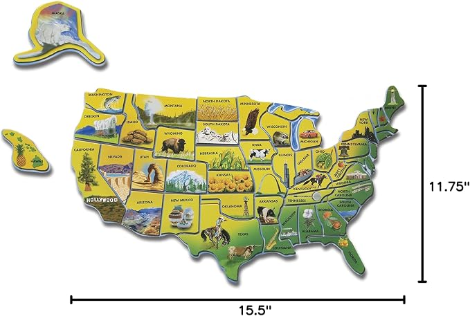 Melissa & Doug USA Map Wooden Puzzle (45 pcs) - Image 10