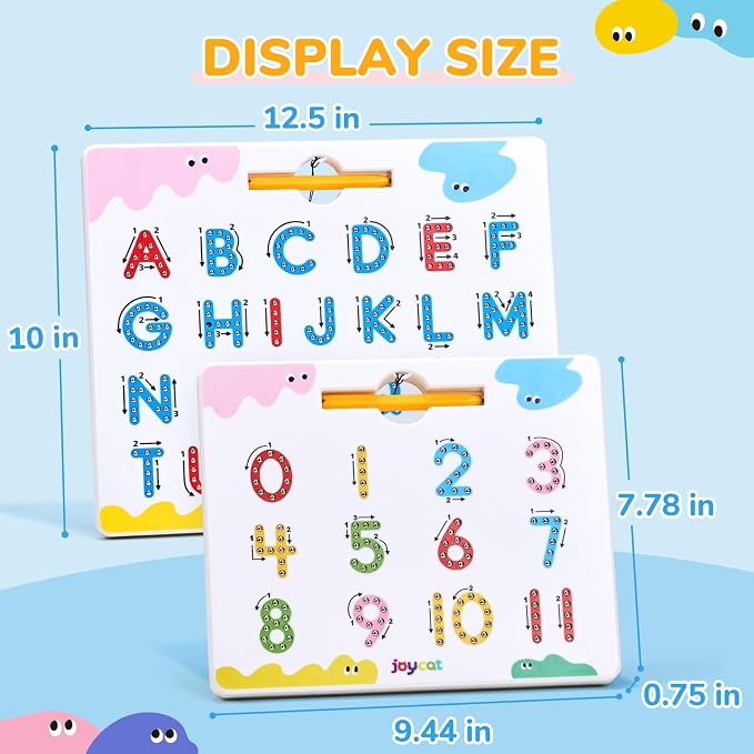JoyCat Magnetic Letter and Number Tracing Board Set, ABC and Numbers 1-20 - Image 8