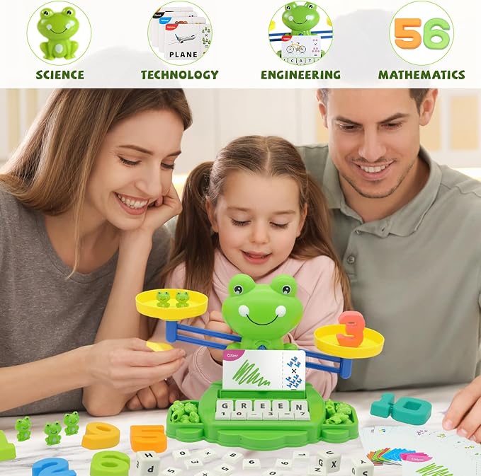 Snugzy Frog Balance Counting Toys Math Game Montessori Toys Learning Games for Kids Educational Toy Gifts for Boys Girls Age 5-7 - Image 6