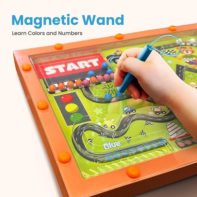 2 in 1 Magnetic Maze Board, Montessori Learning Toy for Kids 3 4 5 6 7 - Image 8