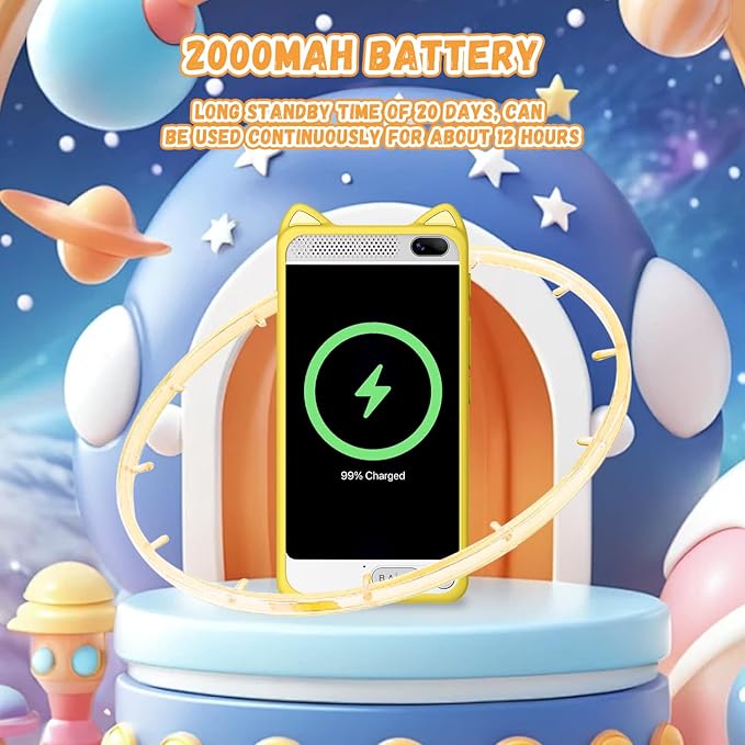 Kids Phone, 3.97" Touchscreen Toddler Smartphone Learning Toys, Fake Play Toy Phone with Music Player Educational Games，Christmas Birthday Gifts for Girls Age 3-12, 8G SD Card（Yelllow）