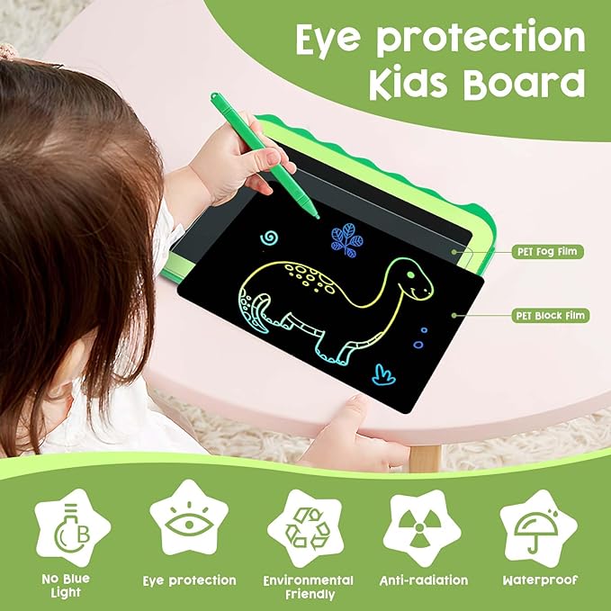 LCD Writing Tablet for Kids, Colorful Toddlers Toys Drawing Board, Educational Kid Toys, Doodle Pad Dinosaur Toy for 3 4 5 6 7 8 Year Old Boys Girls Birthday Party Christmas Gifts,8.5inch