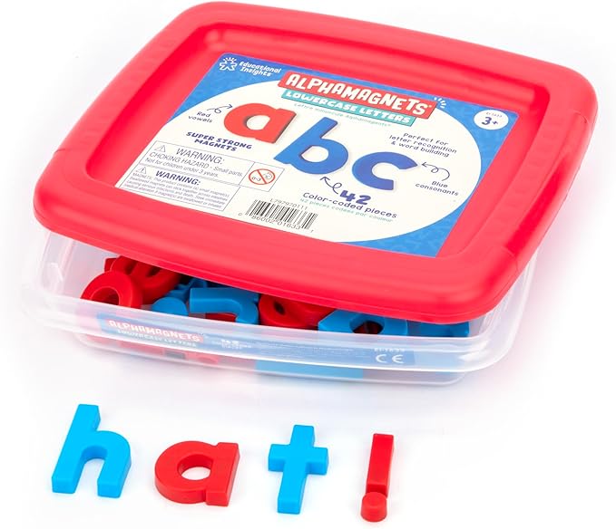Educational Insights Color-Coded Lowercase AlphaMagnets - ABC Magnets for Kids Ages 3-5, Toddler Alphabet Learning Toys, School Supplies, Preschool Classroom Essentials, Magnetic Letters for Fridge by EducationalInsights