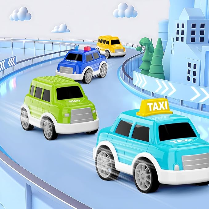 Toddlers City Truck Toys for Kids 3-9 Year Old，5 in 1 Friction Power Vehicle Car for 3 4 5 6 7 Years Old Boys Girls，Carrier Truck Transport Toys for Christmas and Birthday Gifts