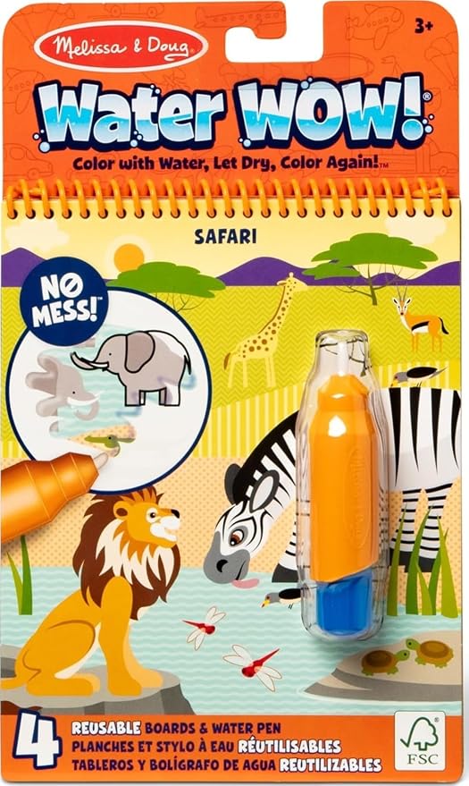 Melissa & Doug On The Go Water Wow! Reusable Water-Reveal Activity Pad - Safari - FSC Certified by Unknown