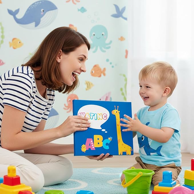 WATINC Travel Felt Board Story Set - 25PCS Portable Felt Board Educational Birthday Gift for Boy Girl Toddler, Under the Sea Storytelling Preschool Early Learning Interactive Play Kit (Ocean Animals) - Image 6