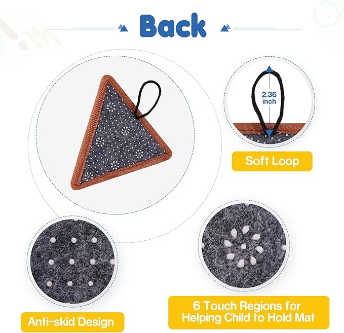 Tactile Sensory Toys for Babies 6+ Months & Toddlers 1-3 Years | 6-Textured Sensory Mats for Fine Motor Skills | Washable Baby Play Wall Tiles (6 Pack)