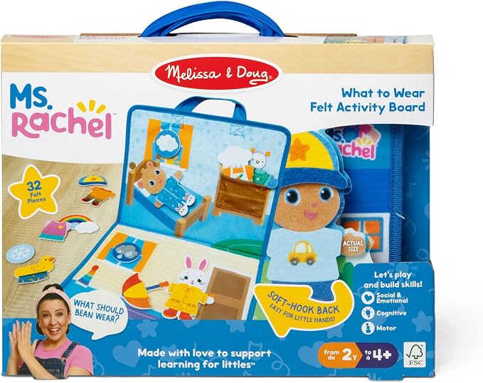 Melissa & Doug Ms. Rachel What to Wear Felt Activity Board Montessori Toys - Image 3