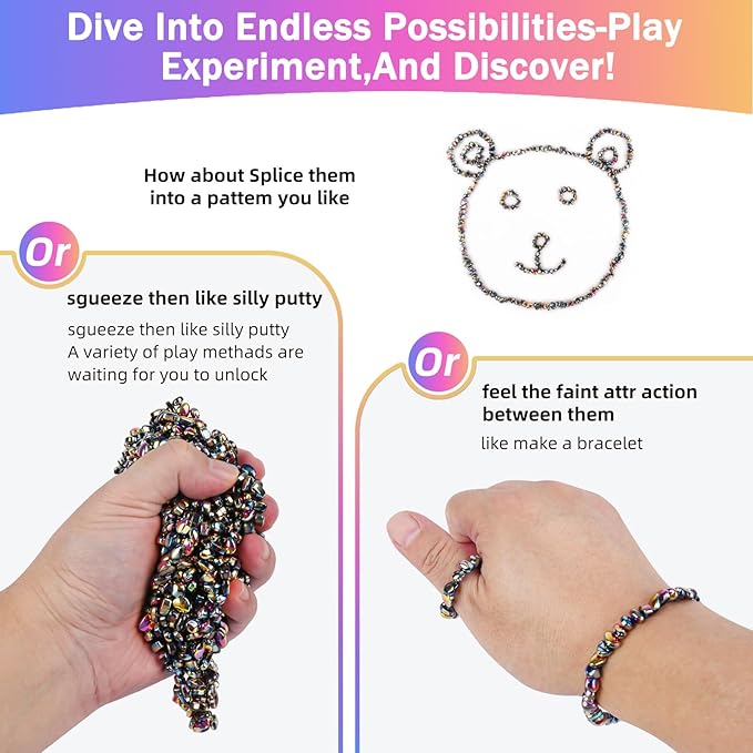 550pcs Desk Fidget Toys for Adults,Stress & Anxiety Relief, Sensory Fidget Toys for Office, ADHD, Autism,Ideal Gift (Colorful)