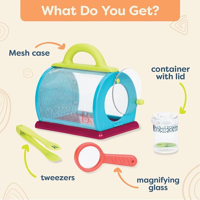 B. toys Bug Bungalow Bug Catching Kit with Mesh Bug House Case, Summer - Image 4