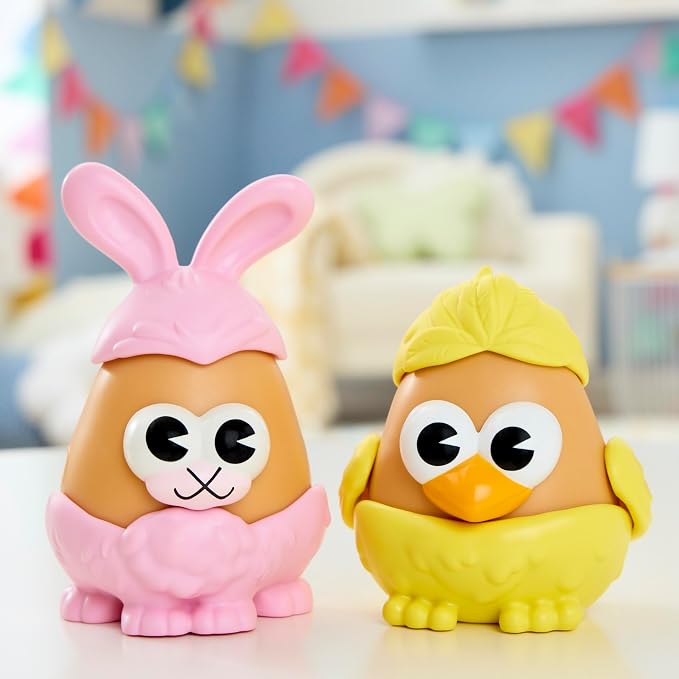 Potato Head Bunny & Chick Tots with 12 Mix and Match Pieces, Two 3-Inch Potato Bodies with 10 Accessories, Preschool Toys for Girls and Boys 2+ – Easter Basket Stuffers - Image 9