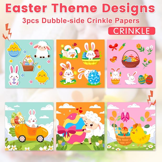 Easter Baby Toys - Easter Basket Stuffers for Babies 6-12 Months - Baby Tissue Box Toy Montessori Soft Stuffed Bunny High Contrast Crinkle Infant Sensory Toys 6 7 8 9 Months Easter Boy Girl Gifts - Image 2