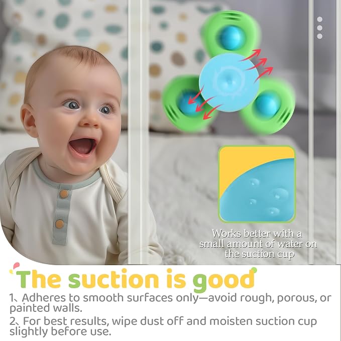ALASOU Suction Cup Spinner Airplane Travel Toys for 1 Year Old Boy Girl - Image 6
