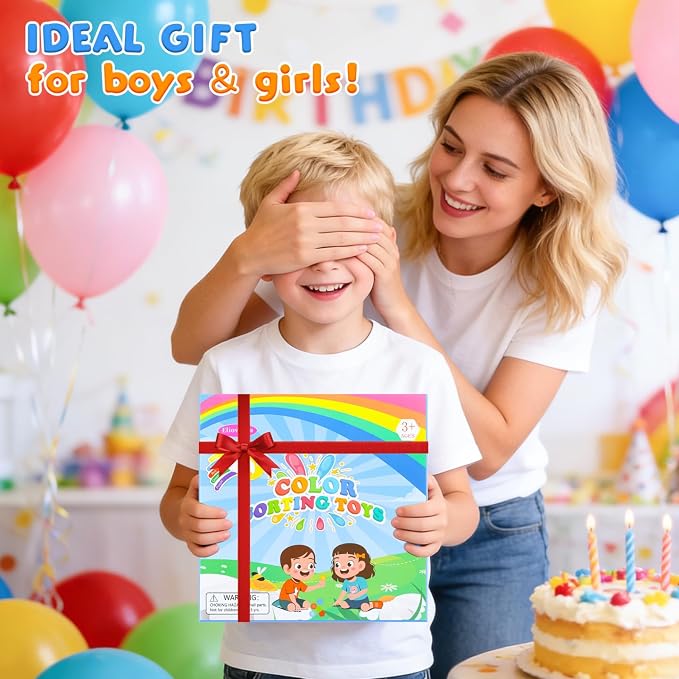 Christmas Color Sorting Sensory Toy for Toddlers 3-5 Years - Image 7