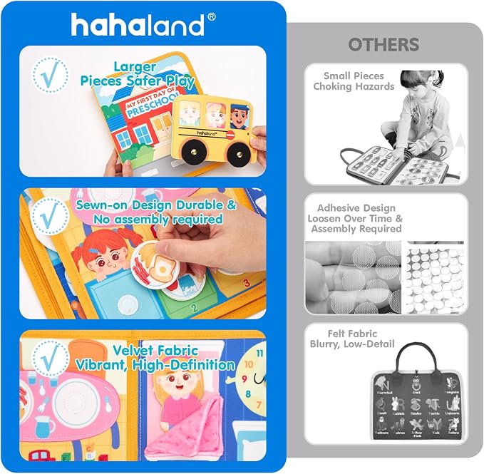 hahaland Busy Book Preschool Learning Activities, First Day of School Gifts - Image 5