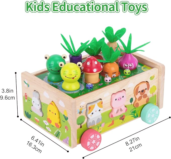 KMTJT Montessori Wooden Toddler Toys for 1 2 3 Years Old Boys Girls Gifts - Image 4