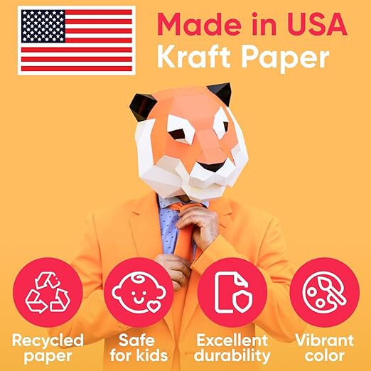 9" x 1200" USA-Made Natural Kraft Paper Roll, 45 Lbs/66 GSM Thickness, American Quality Brown Roll Paper for School, Bulletin Board, Crafts - Odorless, Non-Toxic, Safe for Kids
