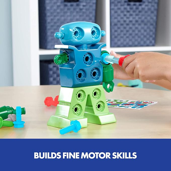 Educational Insights Design & Drill Robot - Construction Toys & Tools for Kids, Robot Toy Building Sets, Kids' Tool Set with Working Screwdriver, Take Apart STEM Set, Gifts for Boys & Girls Ages 3+ - Image 2