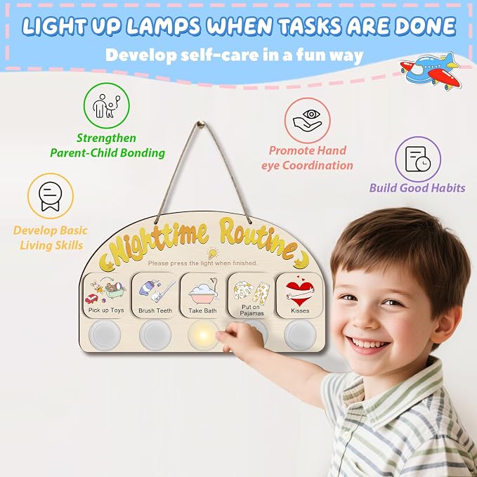 Bedtime Routine Chart for Toddlers, Visual Schedule Chart - Image 2