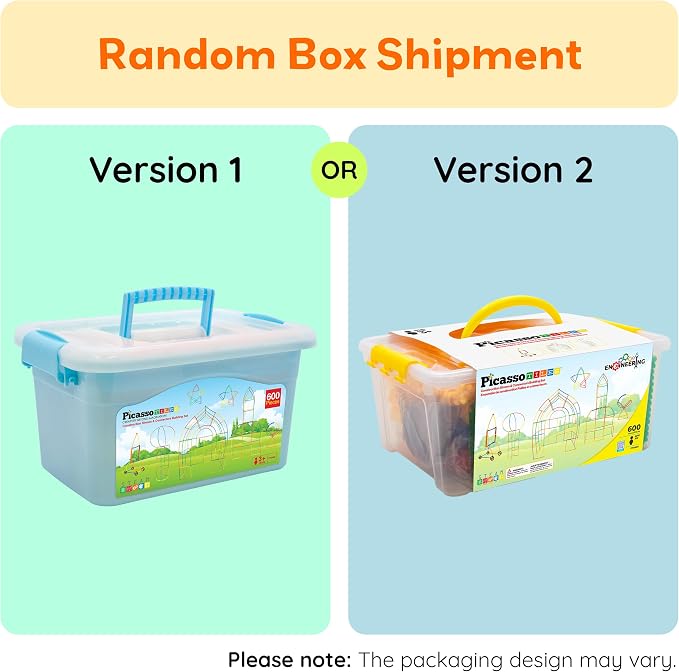 PicassoTiles 600pc Construction Toy Straw Building Set Children STEM Learning Interlocking Building Toys Creative Straw Connecting Builder Kits Early Education Kit for Kids Boys & Girls Ages 3+ PTS600 - Image 9