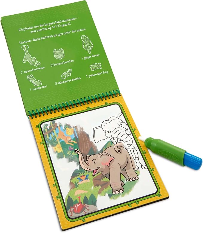 Melissa & Doug On The Go Water Wow! Reusable Water-Reveal Coloring Activity Pad – Jungle - Image 8