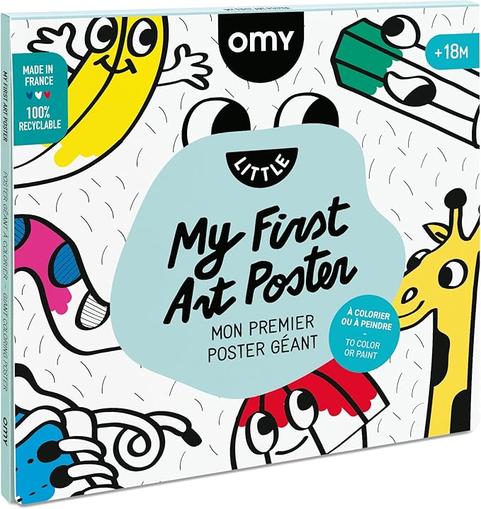 Omy Giant Coloring Poster – My First Art Poster - Easy & Creative Beginnings | Fun & Simple Designs for First Coloring Experiences | 40 x 28 Inches | Creative Play, for Kids, Teens & The Whole Family
