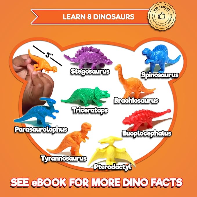 Stomp & Roar Dinosaurs - Sort, Count, Match & Play with 54pc, Dice + eBook - Image 4