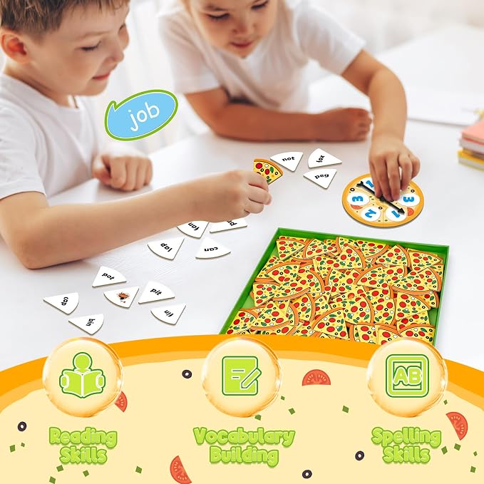 Kasfalci CVC Word Games,Phonics Games,CVC Flash Cards,Speech Therapy Toys for Toddlers Kids,Learn to Read,Reading Learning Sight Word Games,Kindergarten Preschool Learning Activities Educational Toy - Image 3