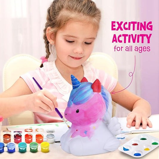 Paint Your Own Unicorn Lamp Kit, Art Supplies Unicorn Painting kit for Kids, Arts and Crafts for Kids Ages 6-12, Unicorn Toys Birthday Christmas Gifts for Girls Boys Ages 3 4 5 6 7 8 9 10 11 12+