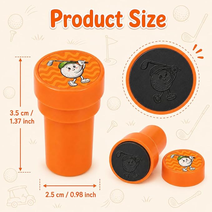 Cinrobiye 24 Pcs Golf Stampers Party Favor Set, Cute Sports Golf Stamps for Kids Birthday Party, Classroom Rewards, Carnival Prizes, Goody Bag Fillers, Sports Themed Party Supplies - Image 2