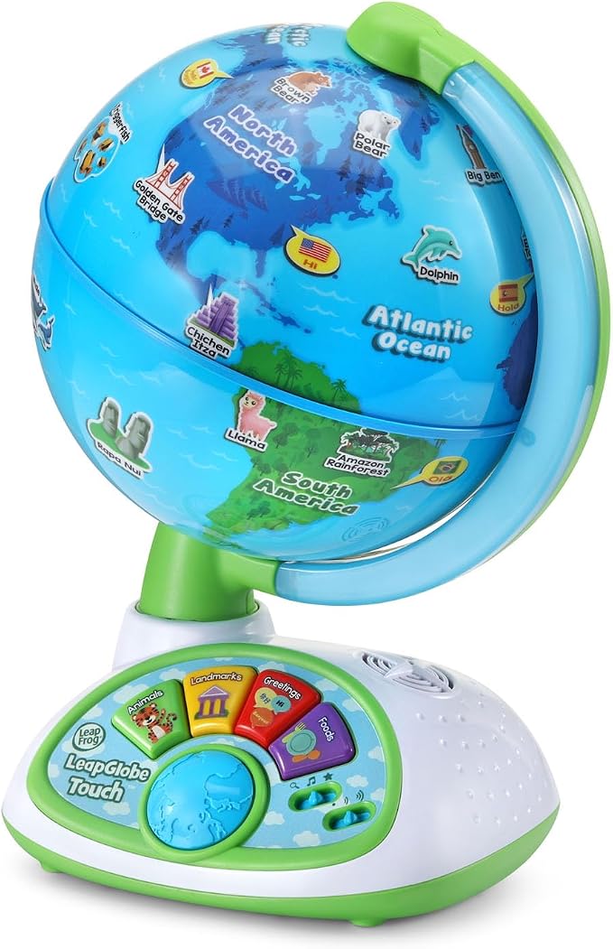 LeapFrog LeapGlobe Light-Up and Touch Interactive Electronic Globe for Kids, Exploration Toy for Ages 3 and Up by LeapFrog