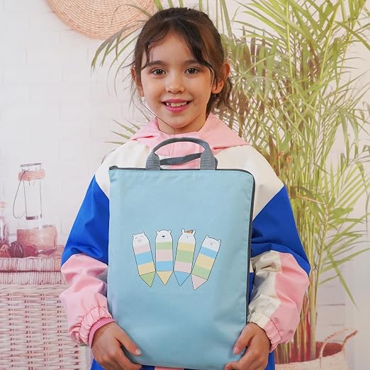 Upgraded Large Size Magic Practice Writing Copybook for Kids, Reusable Copybook Preschool - 4 Books with Pens - Blue Bag - Image 2