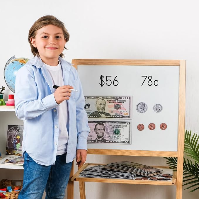 Simply magic 57 PCS Jumbo Magnetic Money, Magnetic Coins, Money Games - Image 7