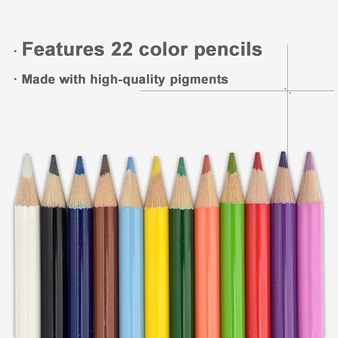 132-Piece Art Set, Deluxe Professional Color Set, Creating Gift Box, Art Set Crafts Drawing Painting Christmas Kit for Kids and Adult, Girls Boys