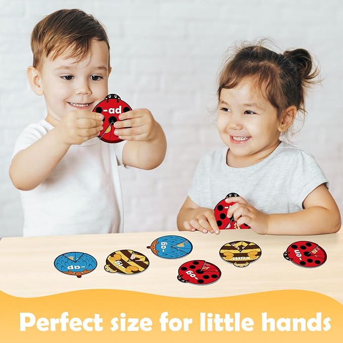 Kasfalci CVC Word Cards,CVC Word Games,Phonics Games,Speech Therapy Toys for Toddlers Kids,Learn to Read,Spelling Reading Learning Game,Kindergarten Preschool Learning Activities Educational Toy - Image 5