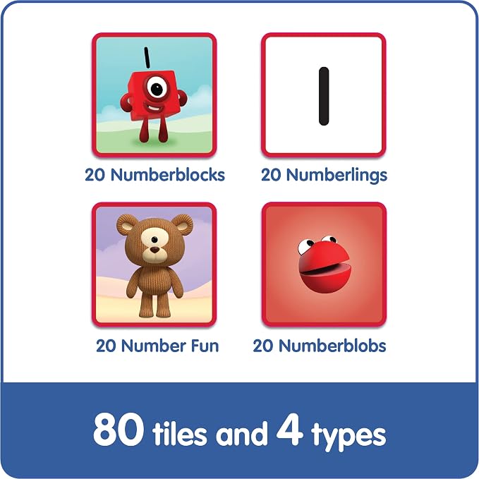 hand2mind Numberblocks Memory Match Game, Tile Game, 80 Tiles, Ages 3+ - Image 2