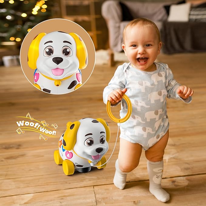 Baby Toys 6-12 Month, 1st First Birthday Gift for 1 Year Old Boys Girls, Musical Crawling & Walking Puppy Toy 6 7 8 9 10 12-18 Month Old Bilingual Learning Developmental Toy