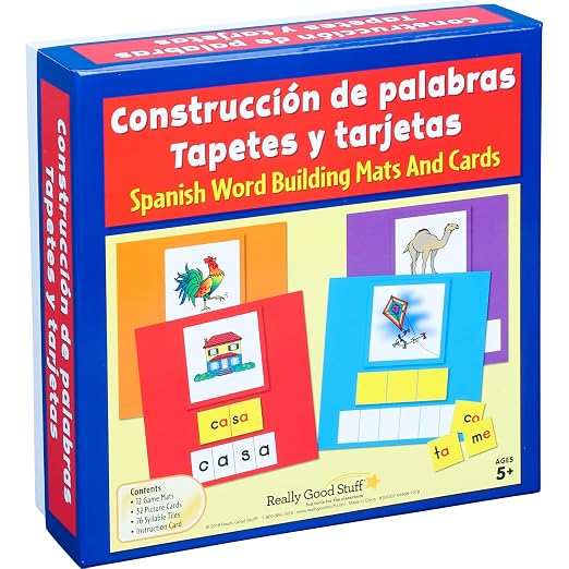 Really Good Stuff Spanish Word Building Mats & Cards, 1 Multi-Item Kit by ReallyGoodStuff