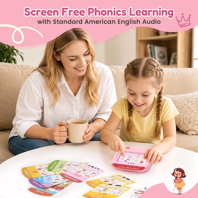JoyCat Phonics Learning Tablet, 156 Talking Flash Card Pages - Image 2