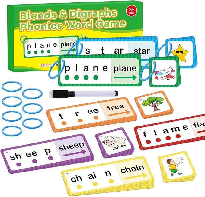 Blends & Digraphs Flash Cards for Kid, Phonics Sight Word Games for Toddler by Unknown