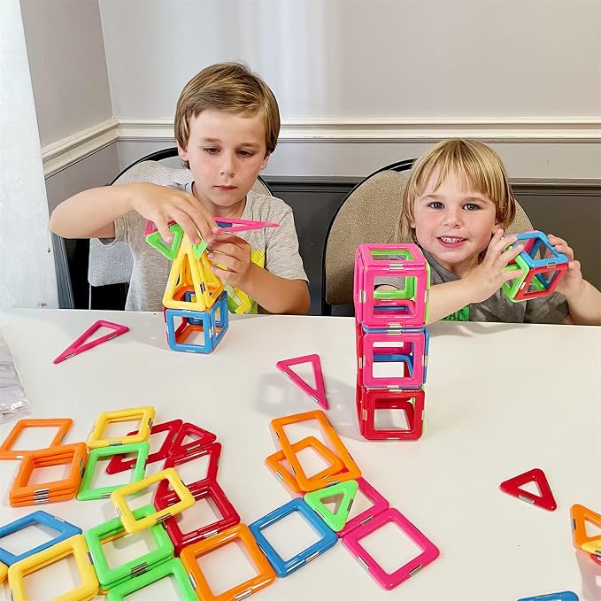 Upgraded Magnetic Blocks Tough Tiles STEM Toys for 3+ Year Old Boys & Girls - Image 3